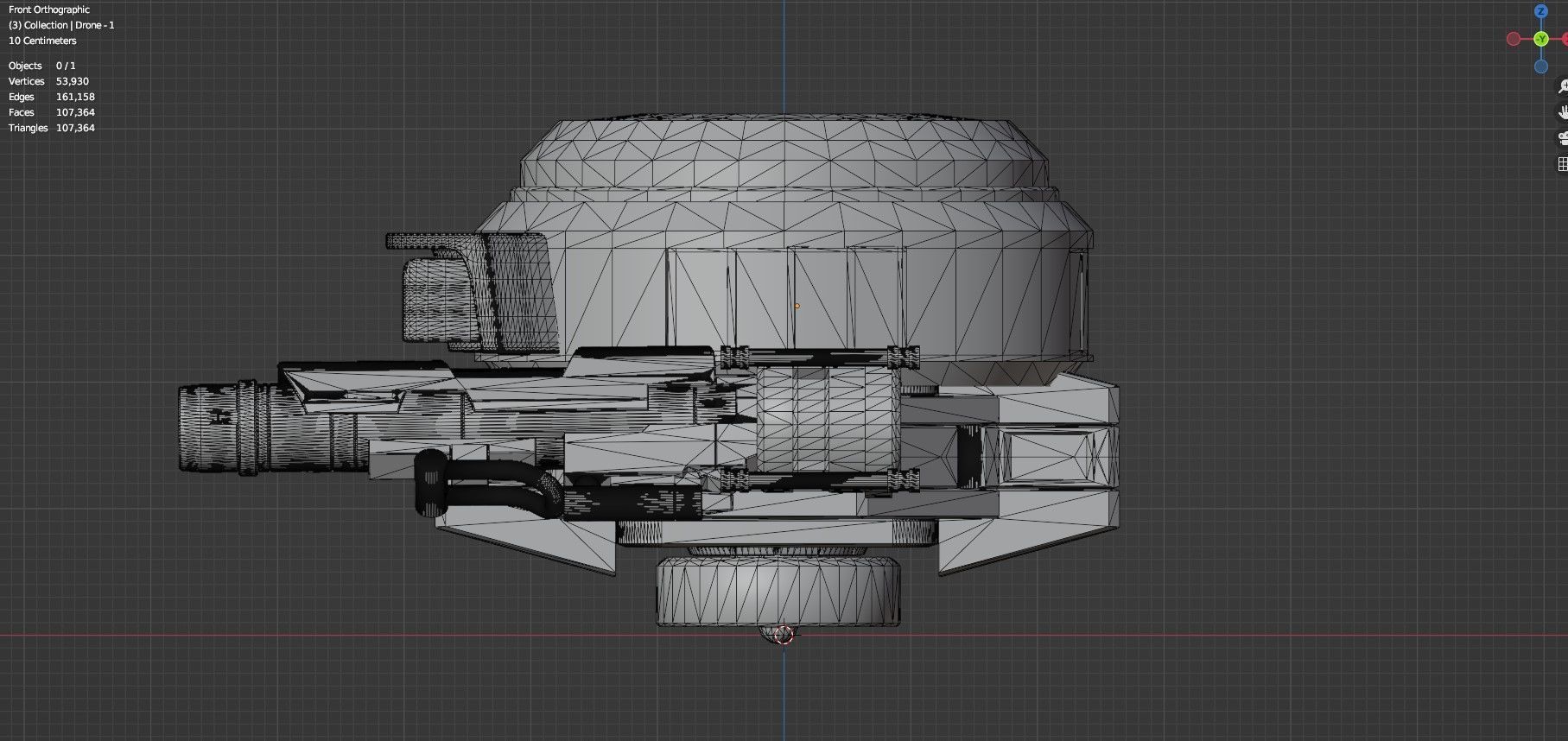 Sci Fi Drones Pack - 6 In 1 - Untextured - Highpoly  3D model_86