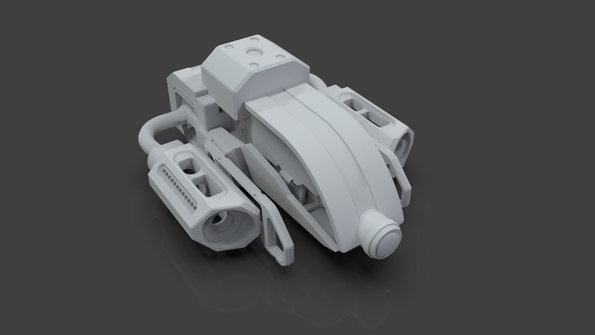 Sci Fi Drones Pack - 6 In 1 - Untextured - Highpoly  3D model_111