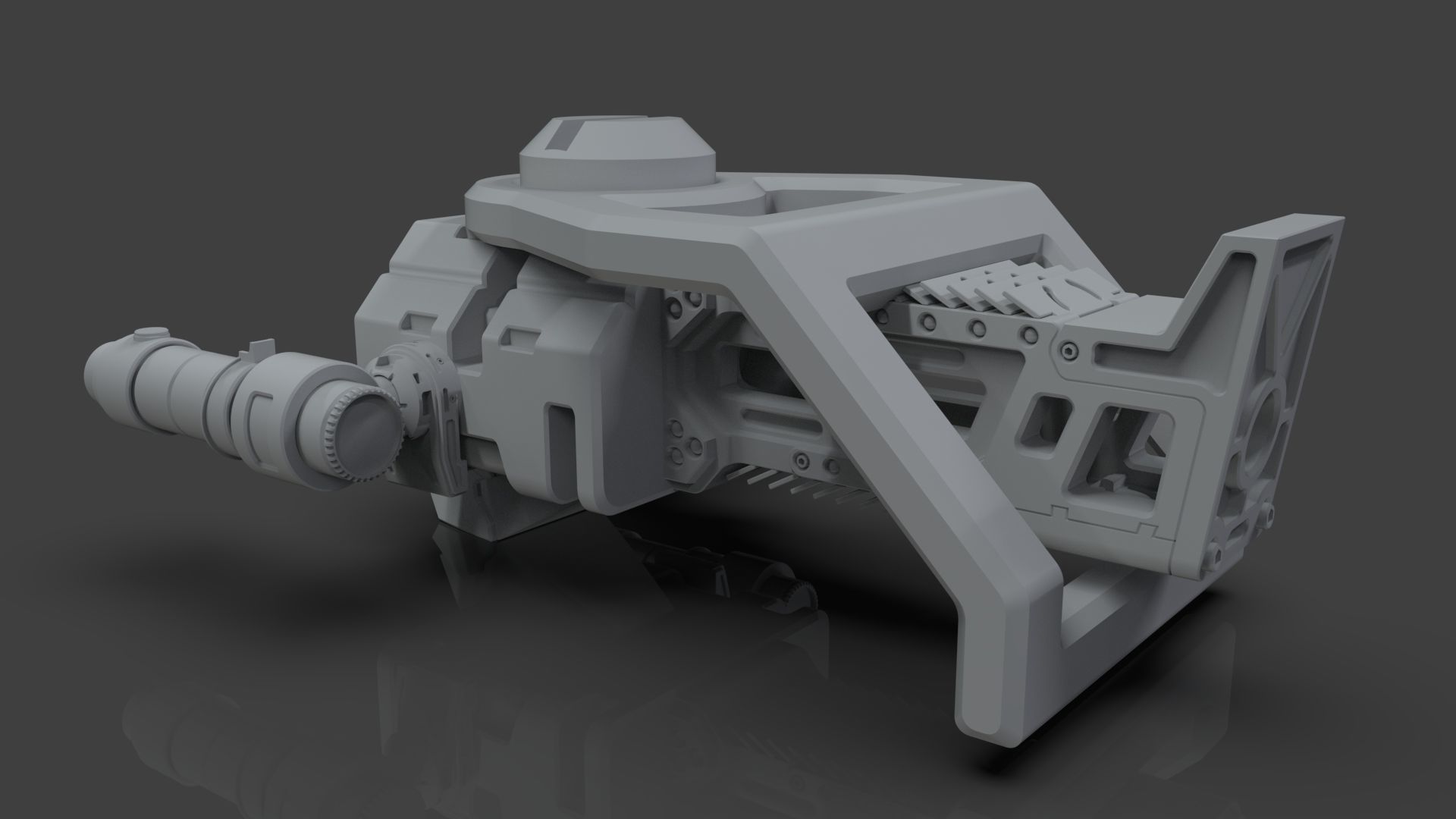 Sci Fi Drones Pack - 6 In 1 - Untextured - Highpoly  3D model_45