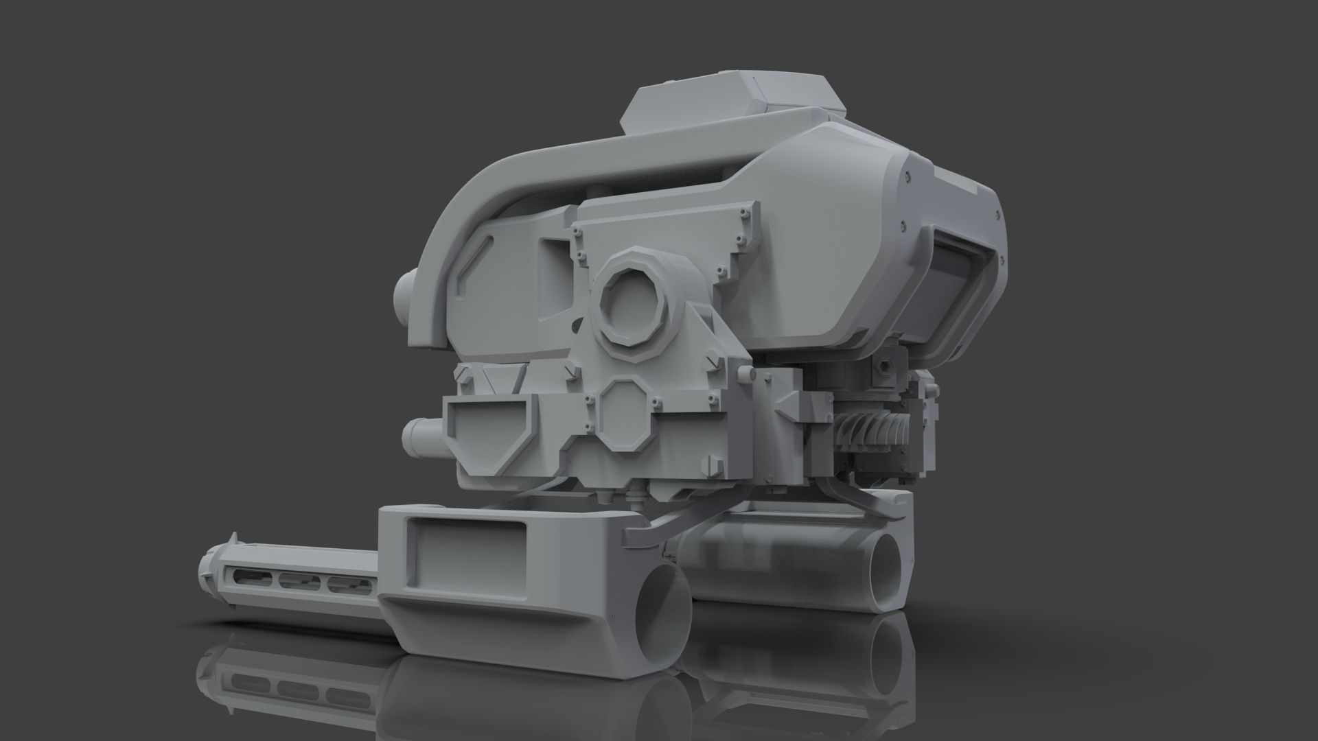 Sci Fi Drones Pack - 6 In 1 - Untextured - Highpoly  3D model_25