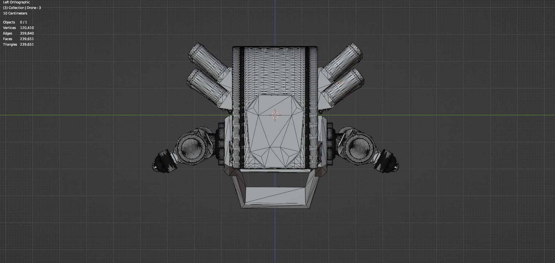 Sci Fi Drones Pack - 6 In 1 - Untextured - Highpoly  3D model_103