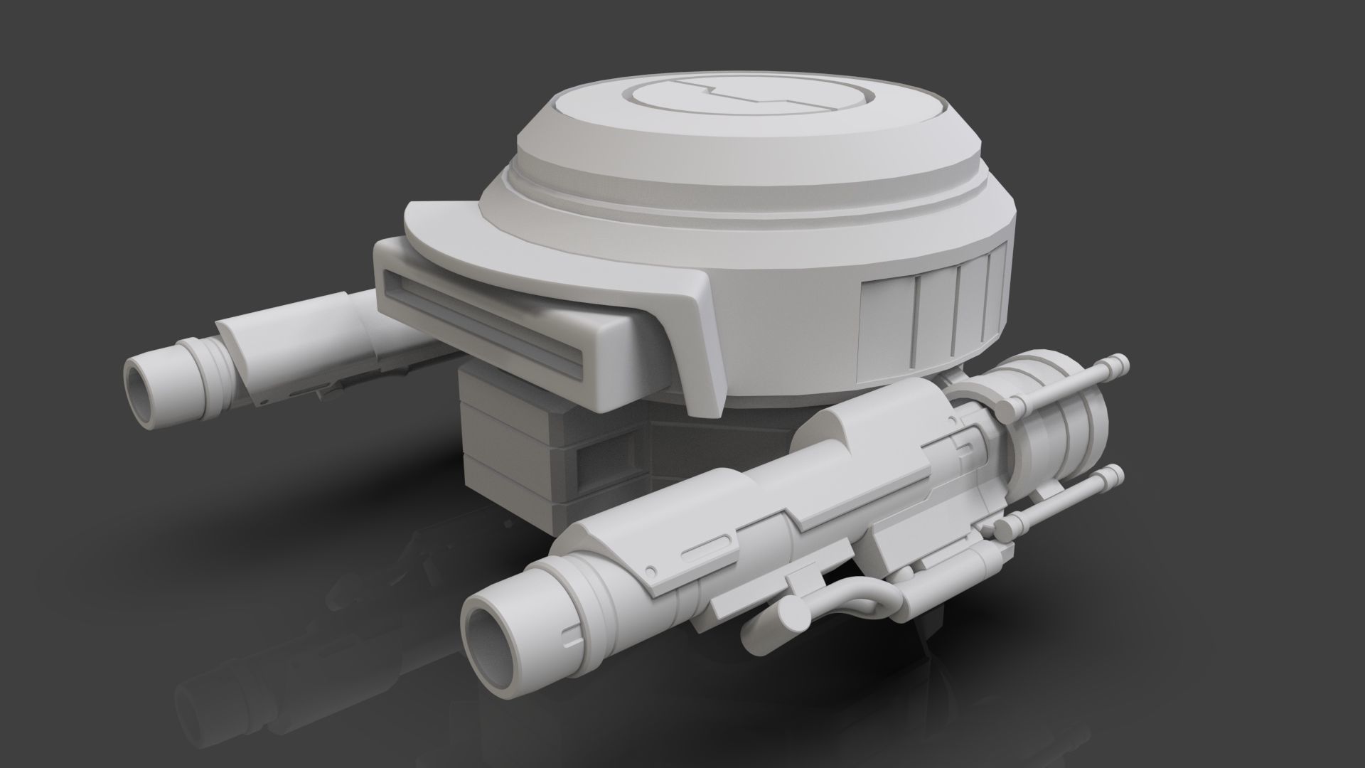 Sci Fi Drones Pack - 6 In 1 - Untextured - Highpoly  3D model_18