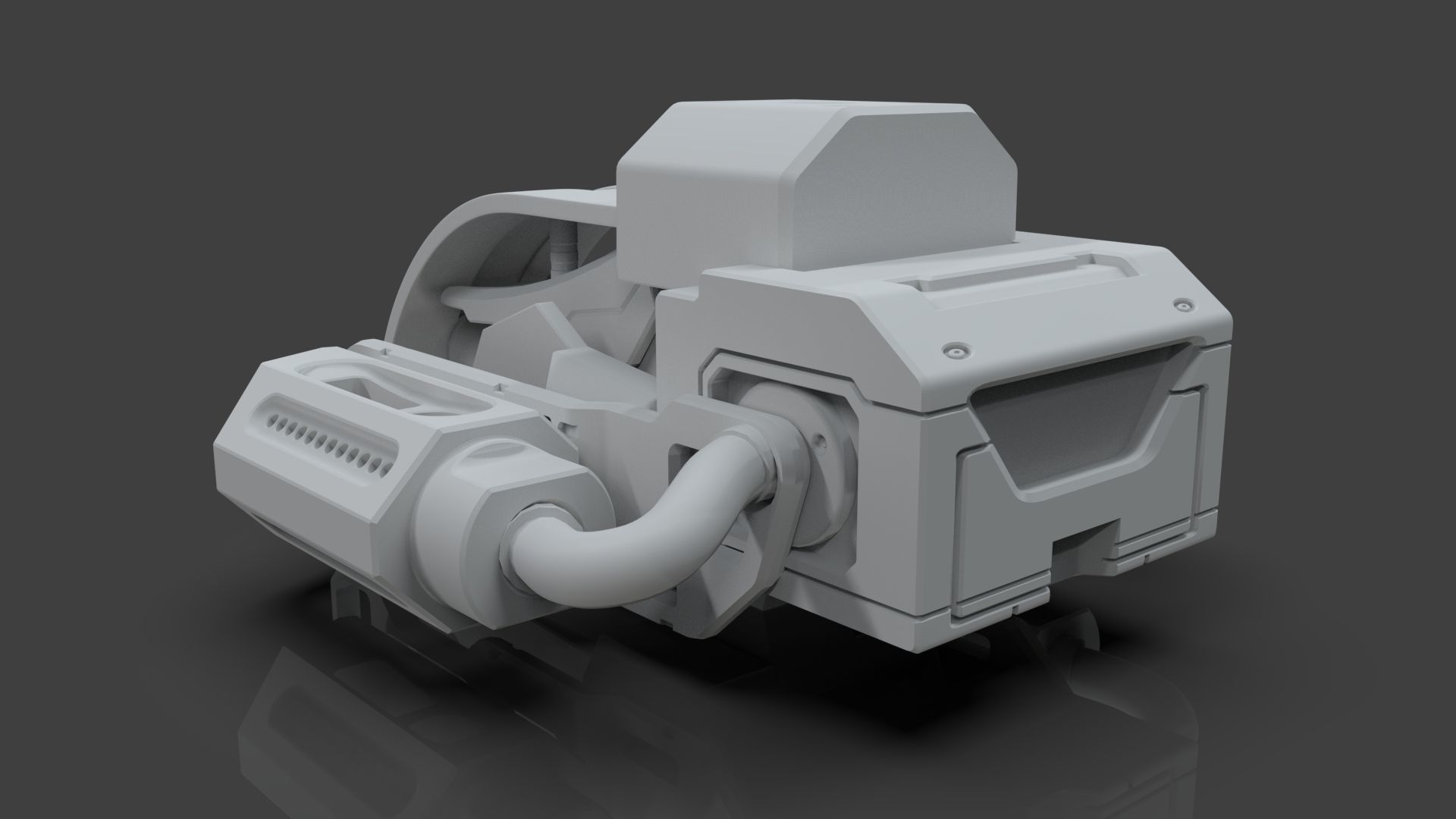 Sci Fi Drones Pack - 6 In 1 - Untextured - Highpoly  3D model_116