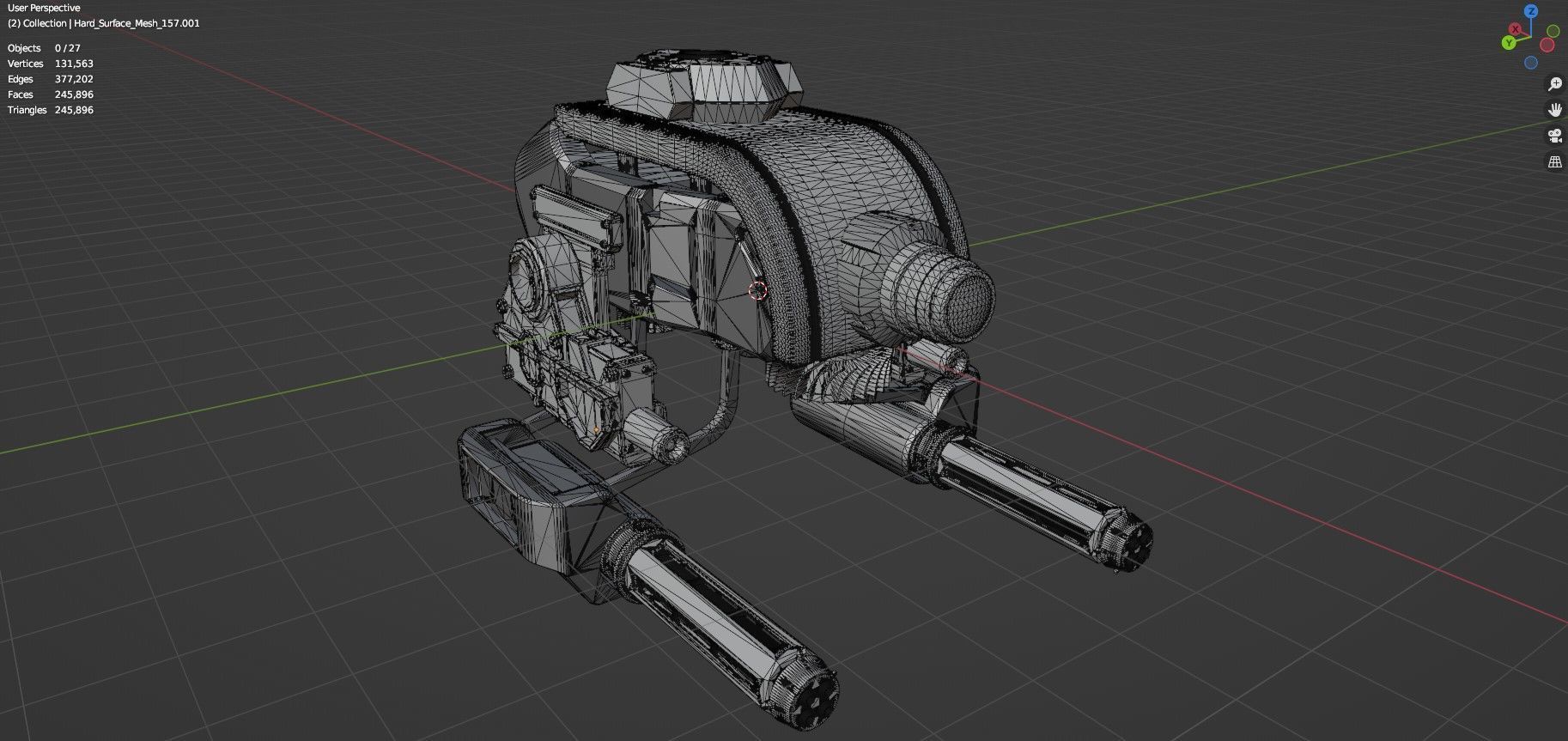 Sci Fi Drones Pack - 6 In 1 - Untextured - Highpoly  3D model_34