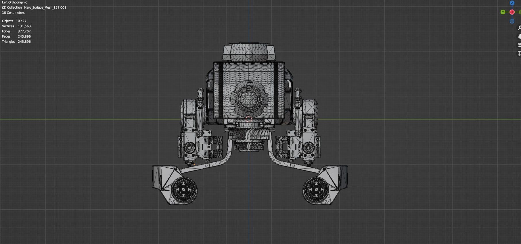 Sci Fi Drones Pack - 6 In 1 - Untextured - Highpoly  3D model_28