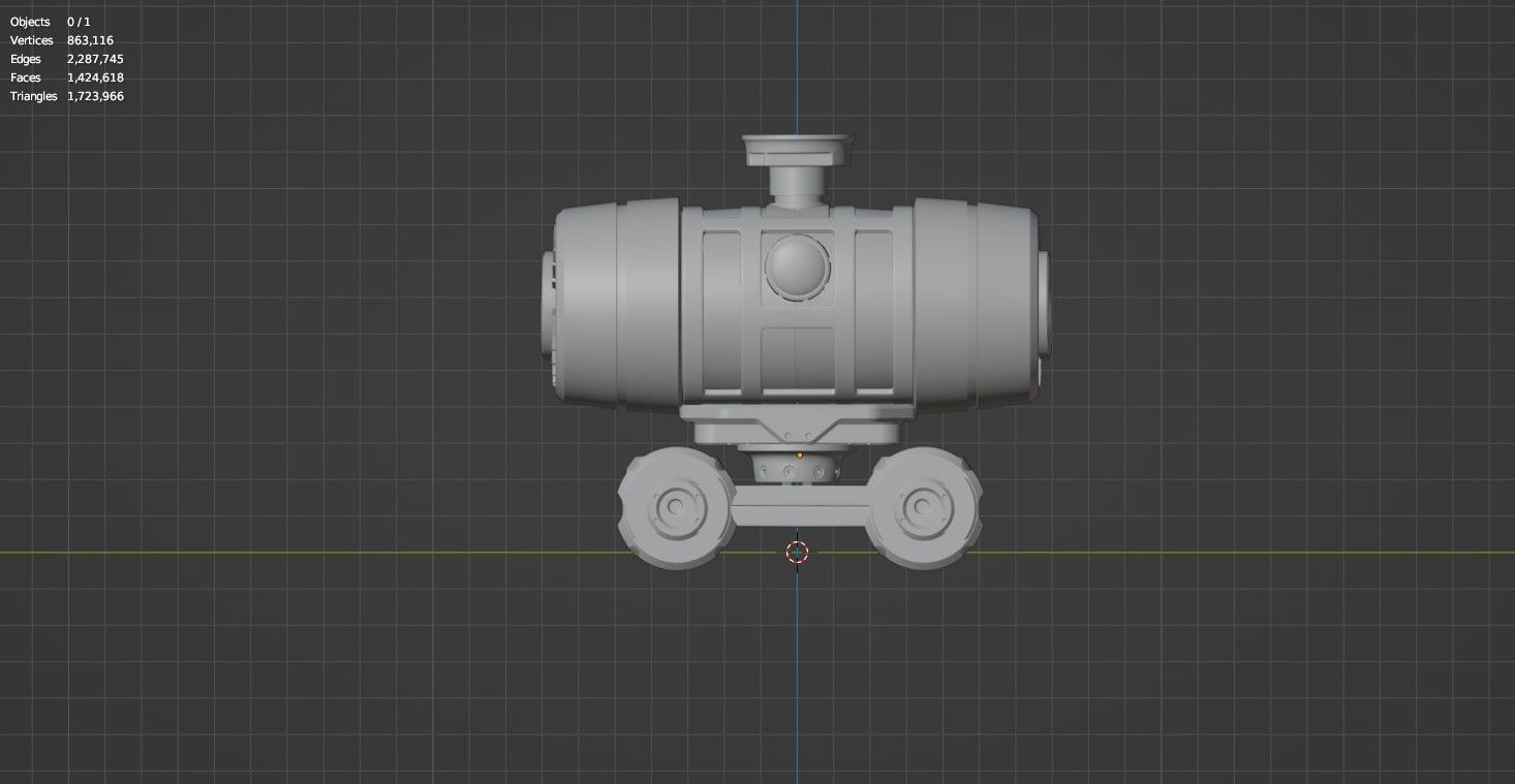 Sci Fi Drones Pack - 6 In 1 - Untextured - Highpoly  3D model_138