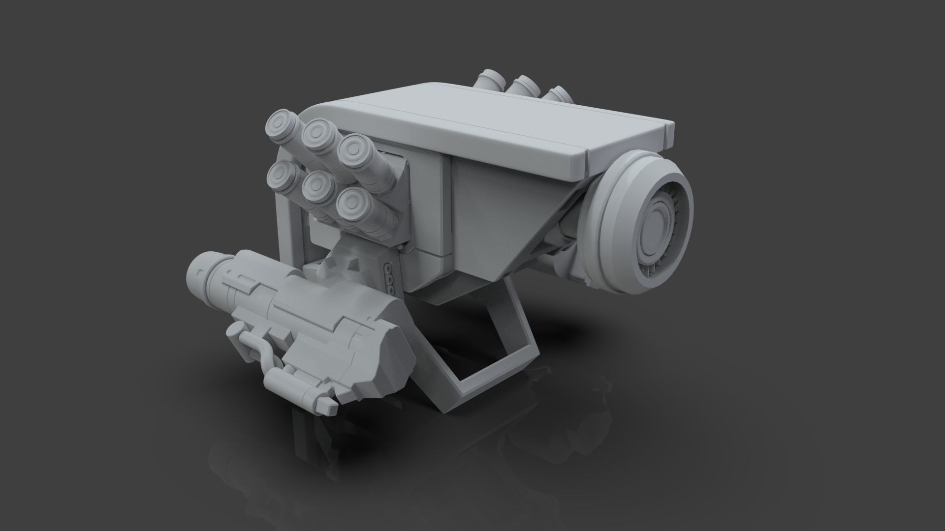 Sci Fi Drones Pack - 6 In 1 - Untextured - Highpoly  3D model_98