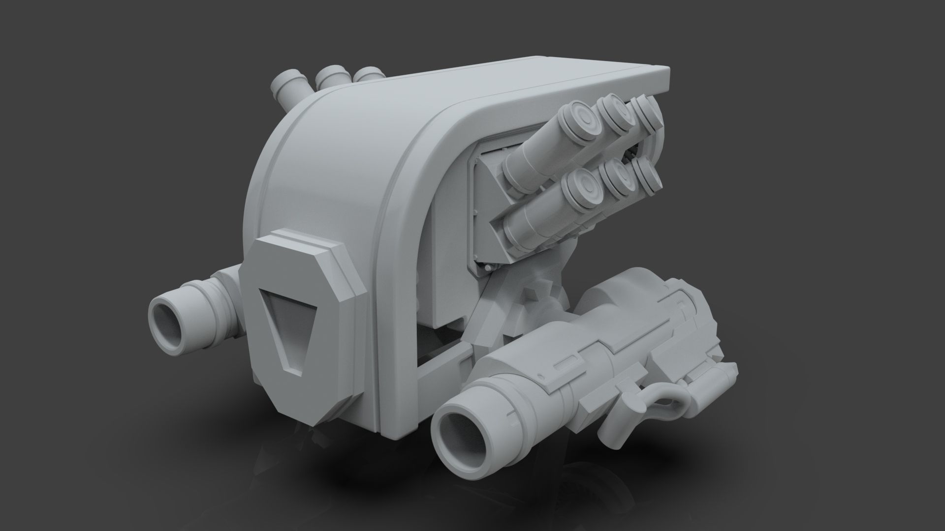 Sci Fi Drones Pack - 6 In 1 - Untextured - Highpoly  3D model_95