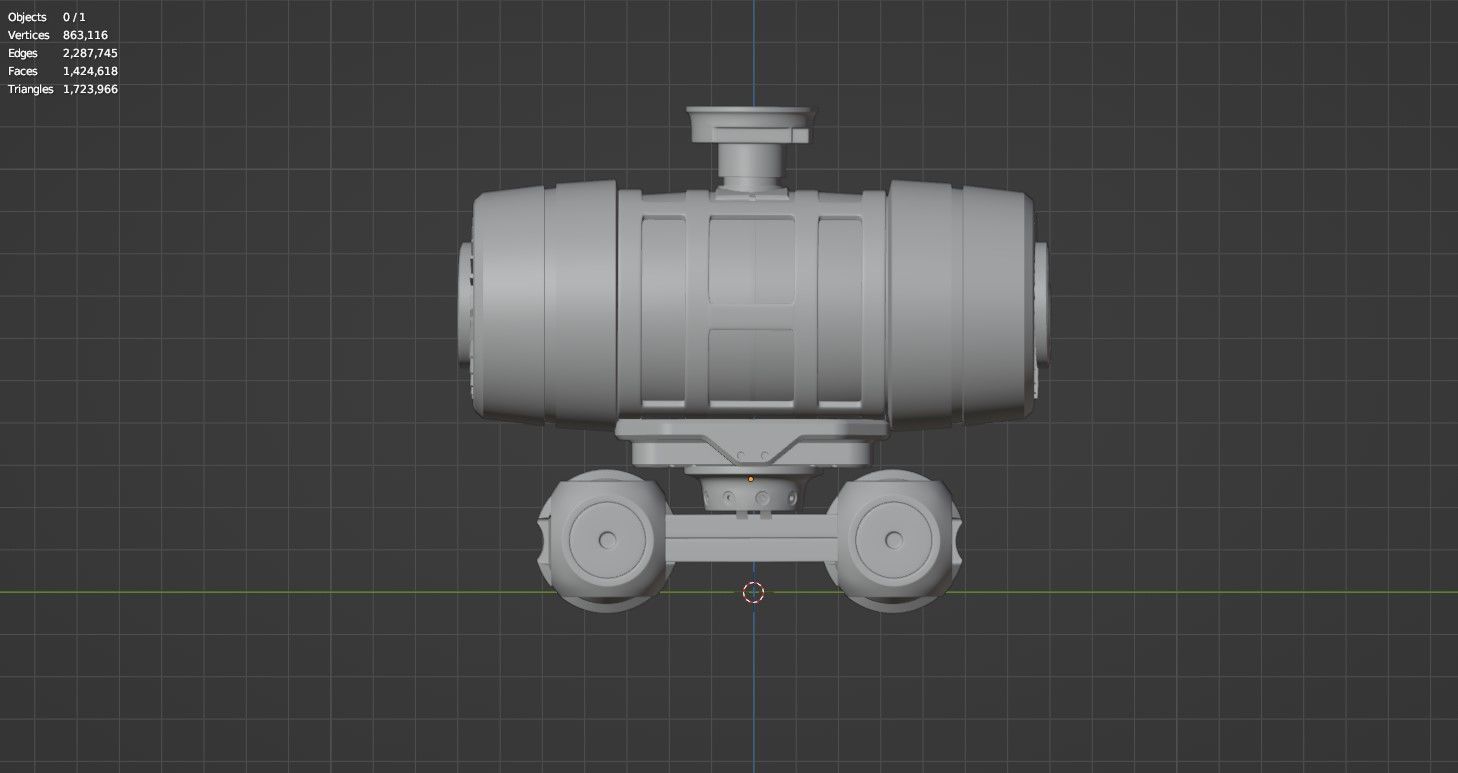 Sci Fi Drones Pack - 6 In 1 - Untextured - Highpoly  3D model_140