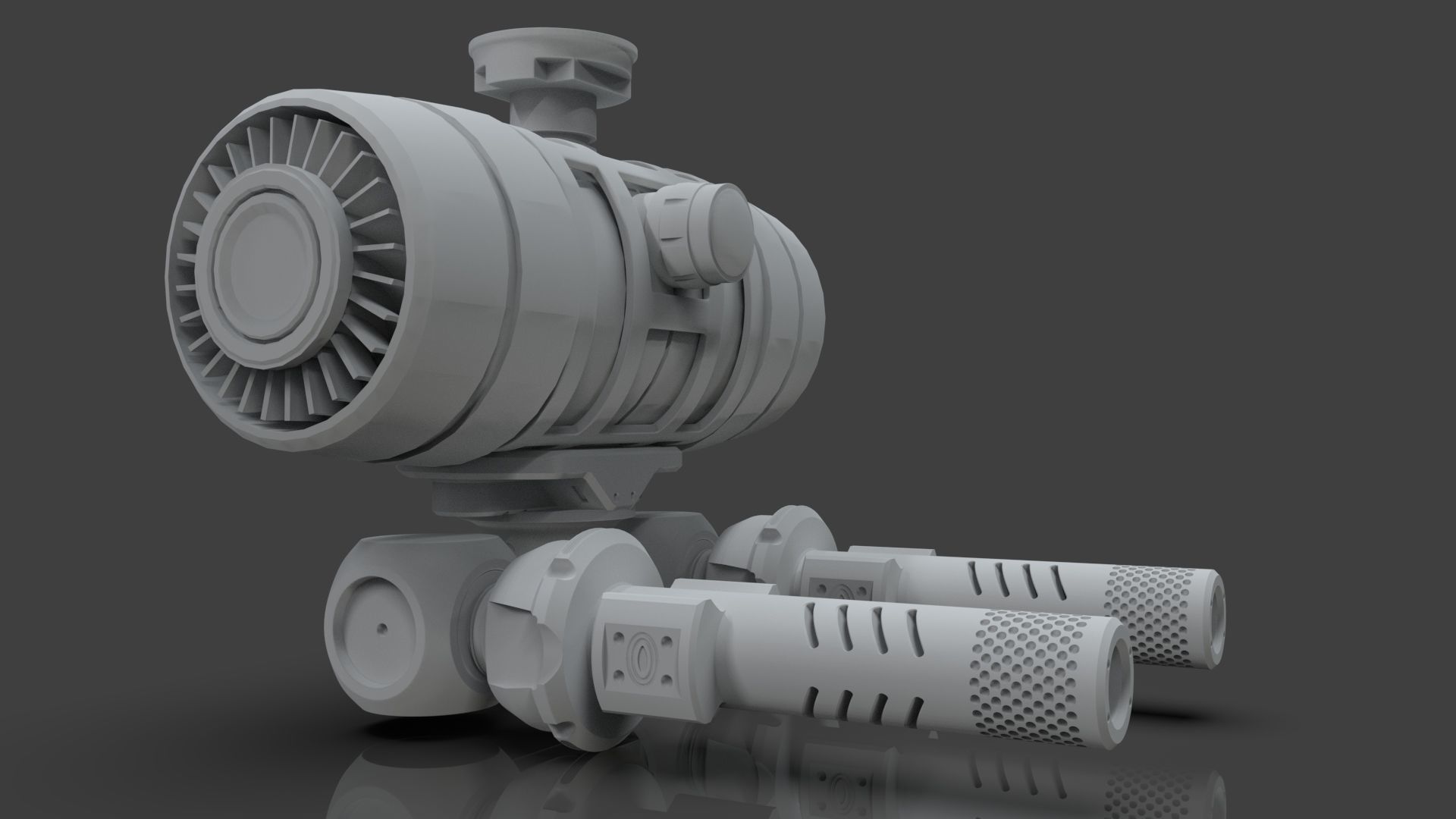 Sci Fi Drones Pack - 6 In 1 - Untextured - Highpoly  3D model_130