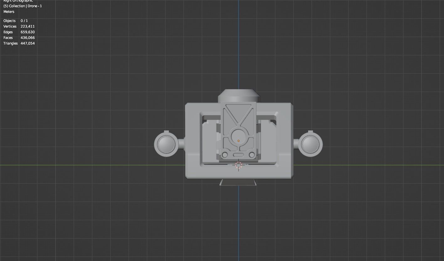 Sci Fi Drones Pack - 6 In 1 - Untextured - Highpoly  3D model_50