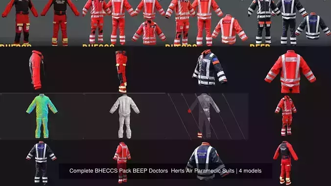Complete BHECCS Pack BEEP Doctors  Herts Air Paramedic Suits