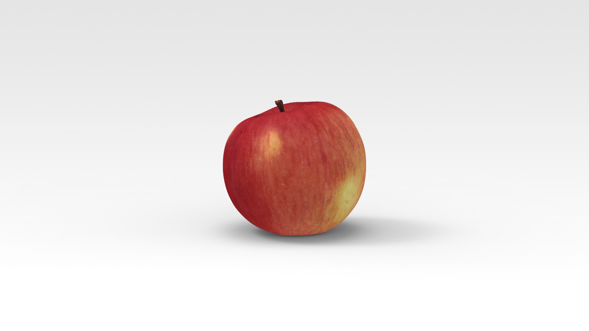 Apple Low-poly 3D model_2