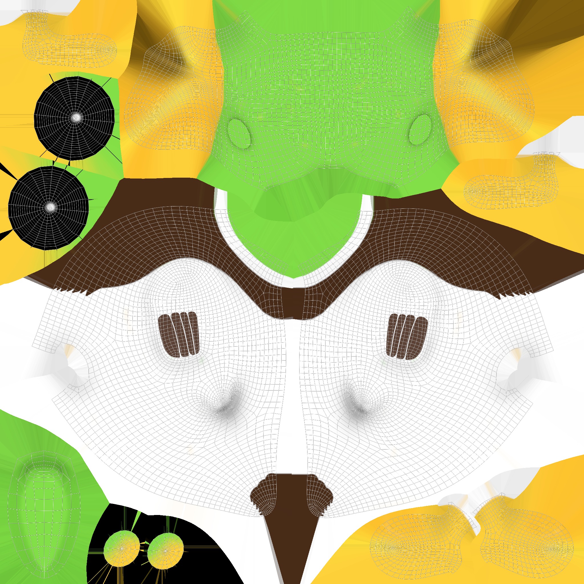 Cartoon Duck Cute 01 Low-poly 3D model_6