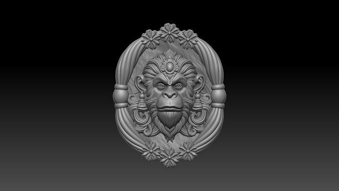 Hanuman ji frame for 3d print and CNC 3D print model