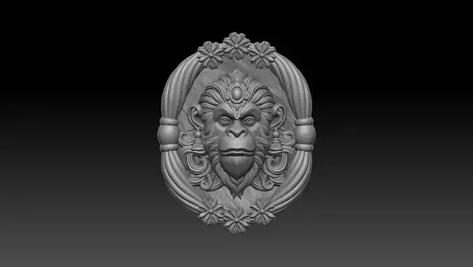 Hanuman ji frame for 3d print and CNC