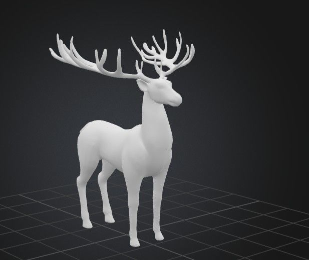 Minimalism Christmas reindeer 3D print model_1