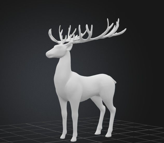 Minimalism Christmas reindeer 3D print model_2