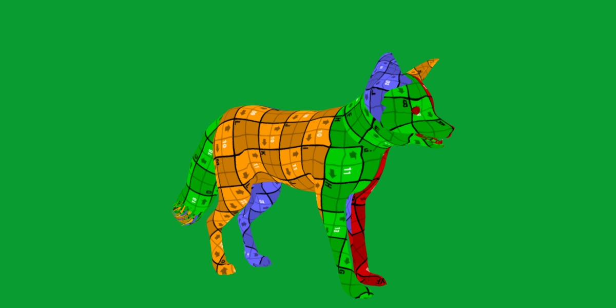 Kit Fox Low-poly 3D model_29