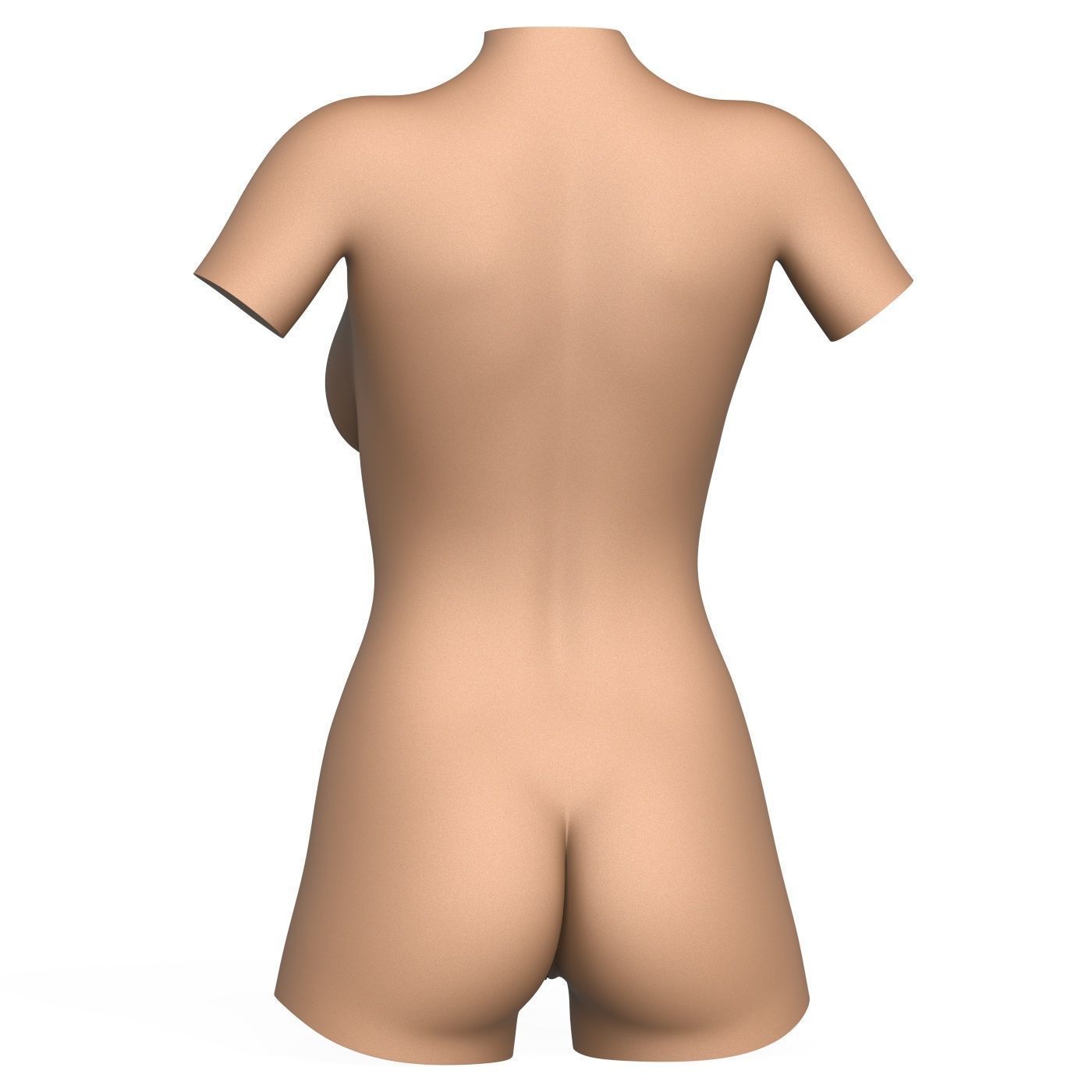 3D Print Ready Woman Torso with Vagina 3D print model_6