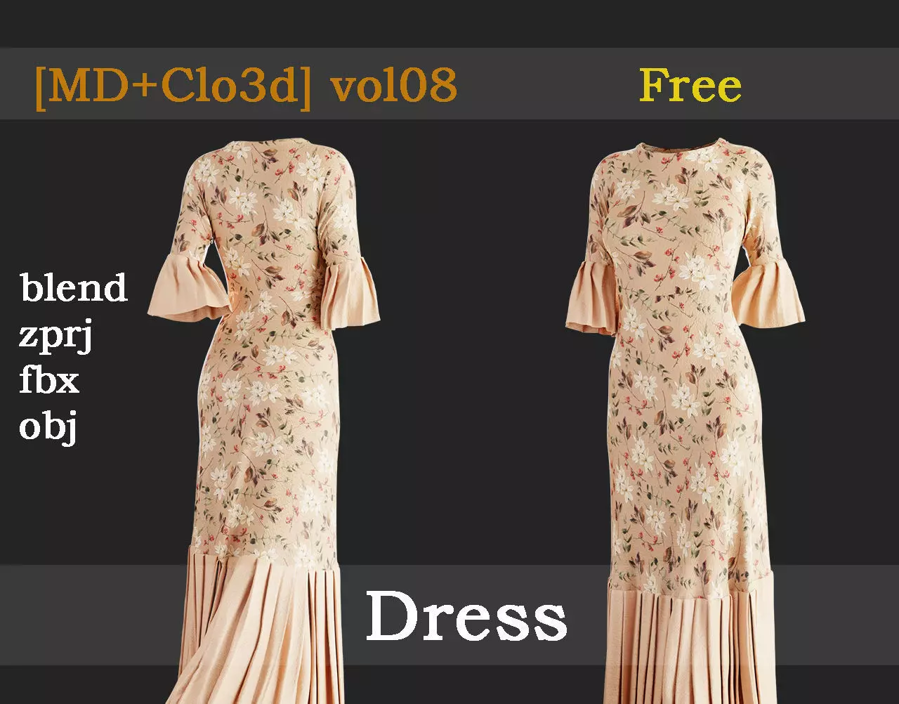 Dress vol08 Free Free 3D model