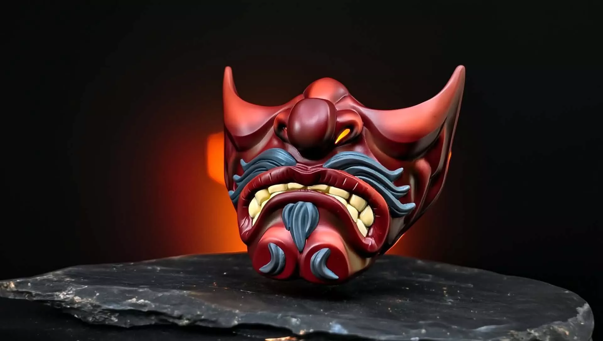 Tengu wearable half mask 3D print model