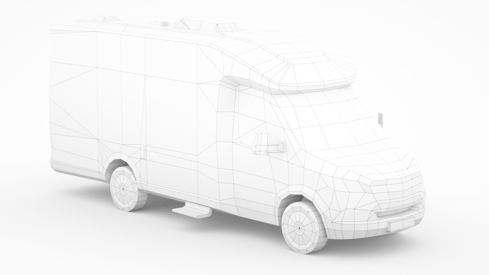 camper Frankia T7 Neo GDK Mercedes Sprinter Low-poly 3D model_9