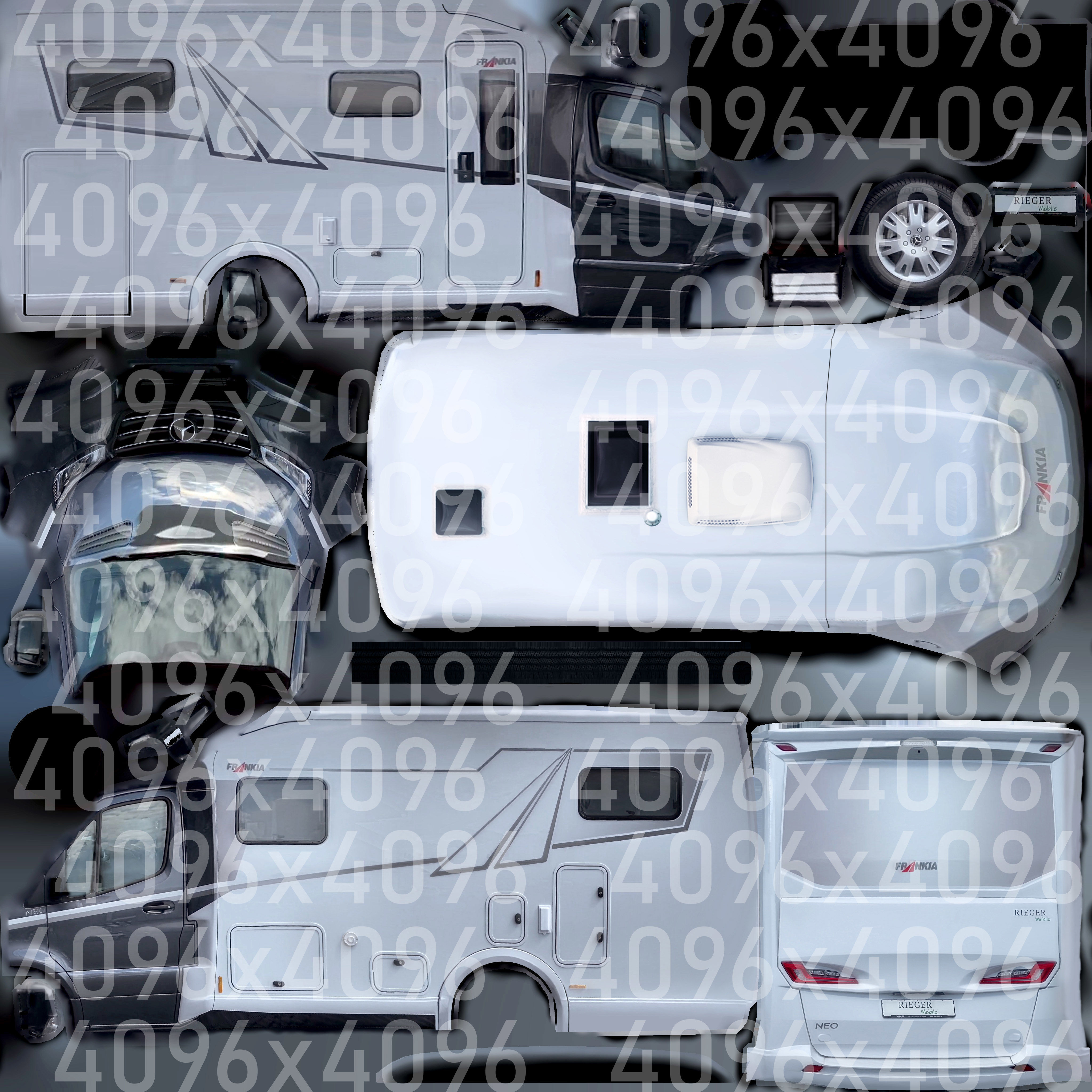 camper Frankia T7 Neo GDK Mercedes Sprinter Low-poly 3D model_7