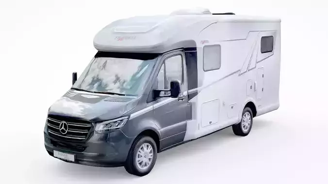 camper Frankia T7 Neo GDK Mercedes Sprinter Low-poly 3D model