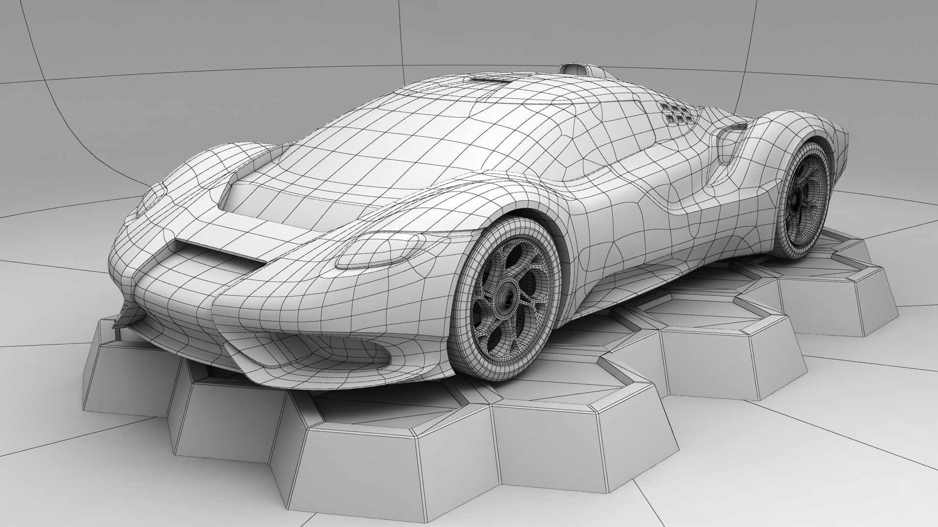 Anaconda Supercar 3v3 - Printable 3D model_10