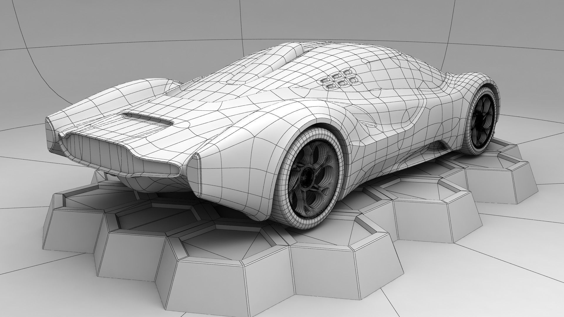 Anaconda Supercar 3v3 - Printable 3D model_11