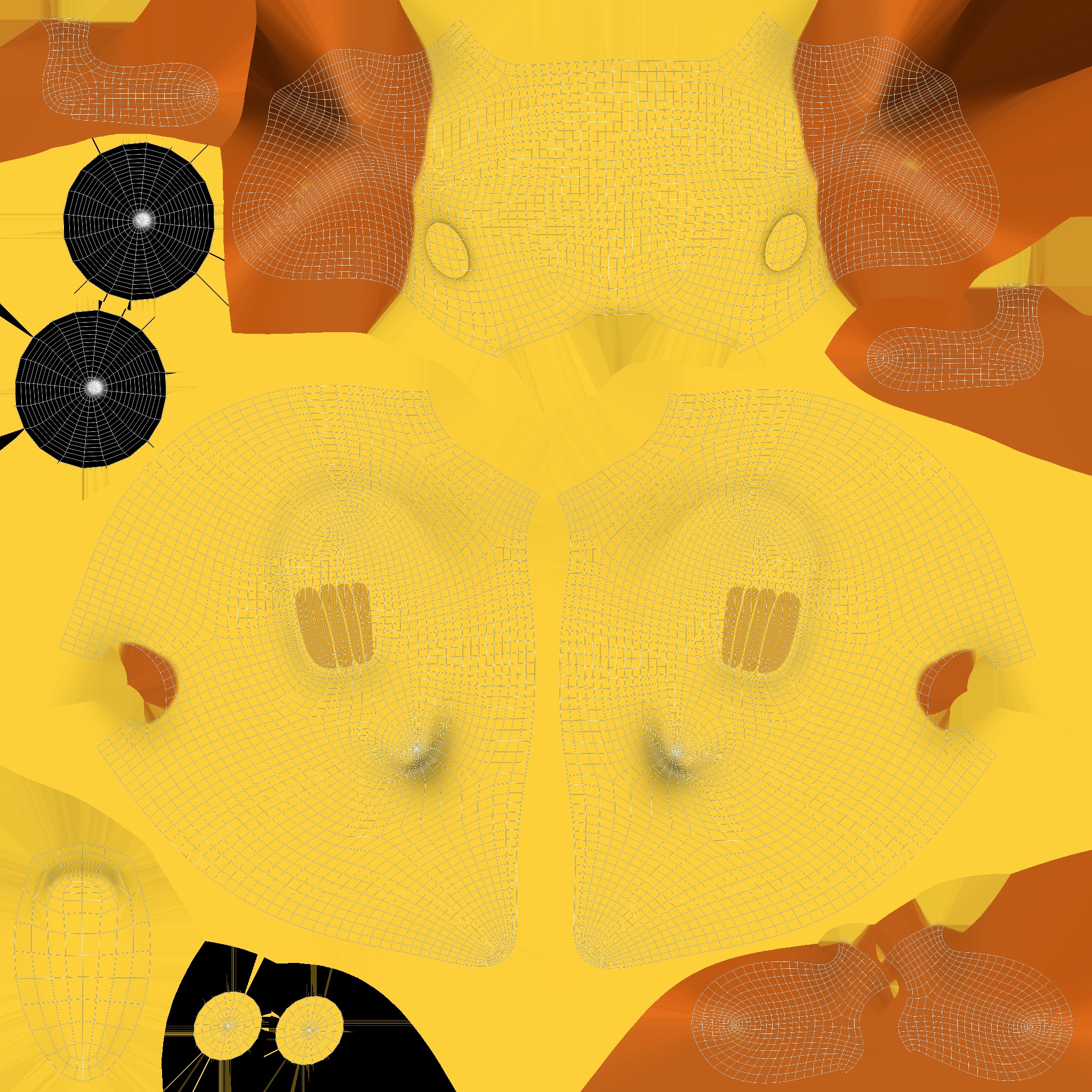 Cartoon Duck Cute 02 Low-poly 3D model_7