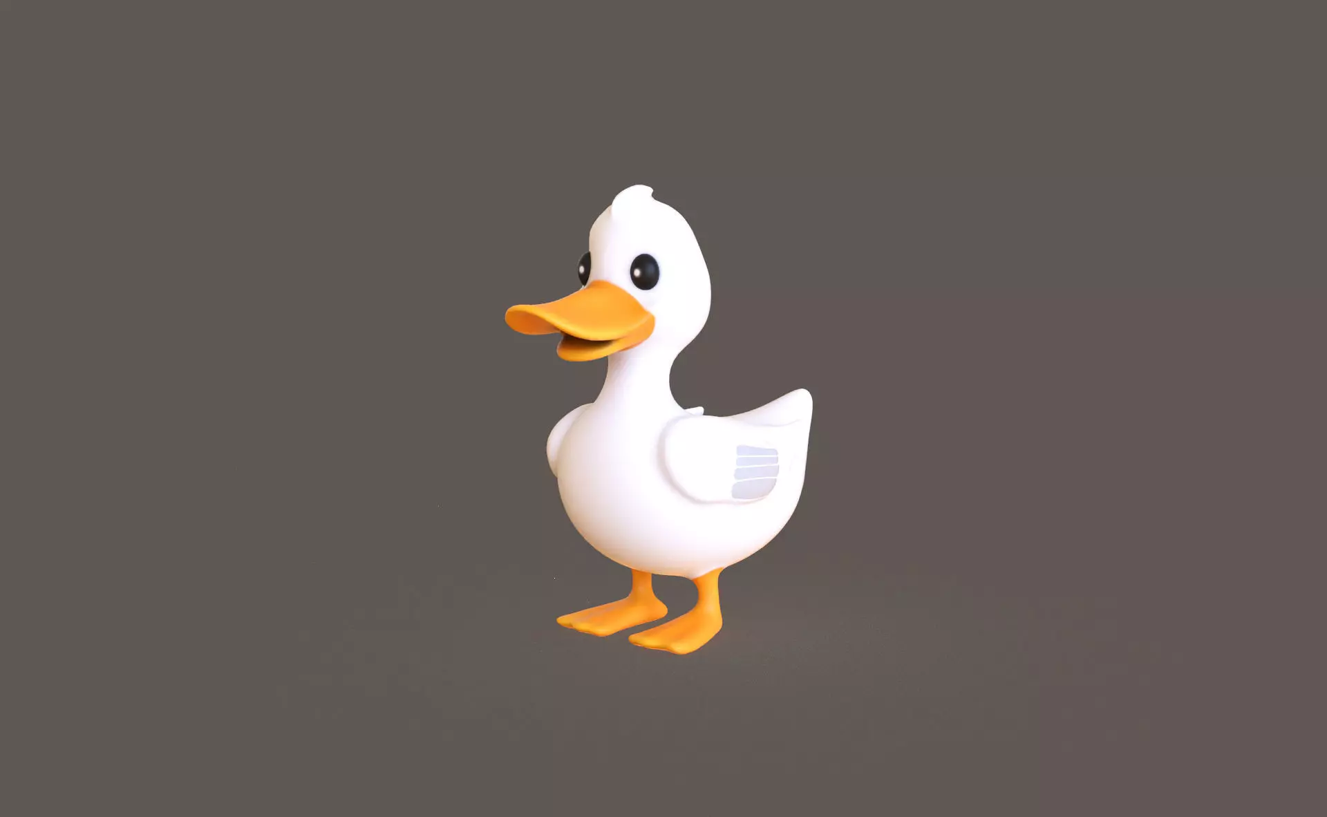 Cartoon Duck Cute 03 Low-poly 3D model_0