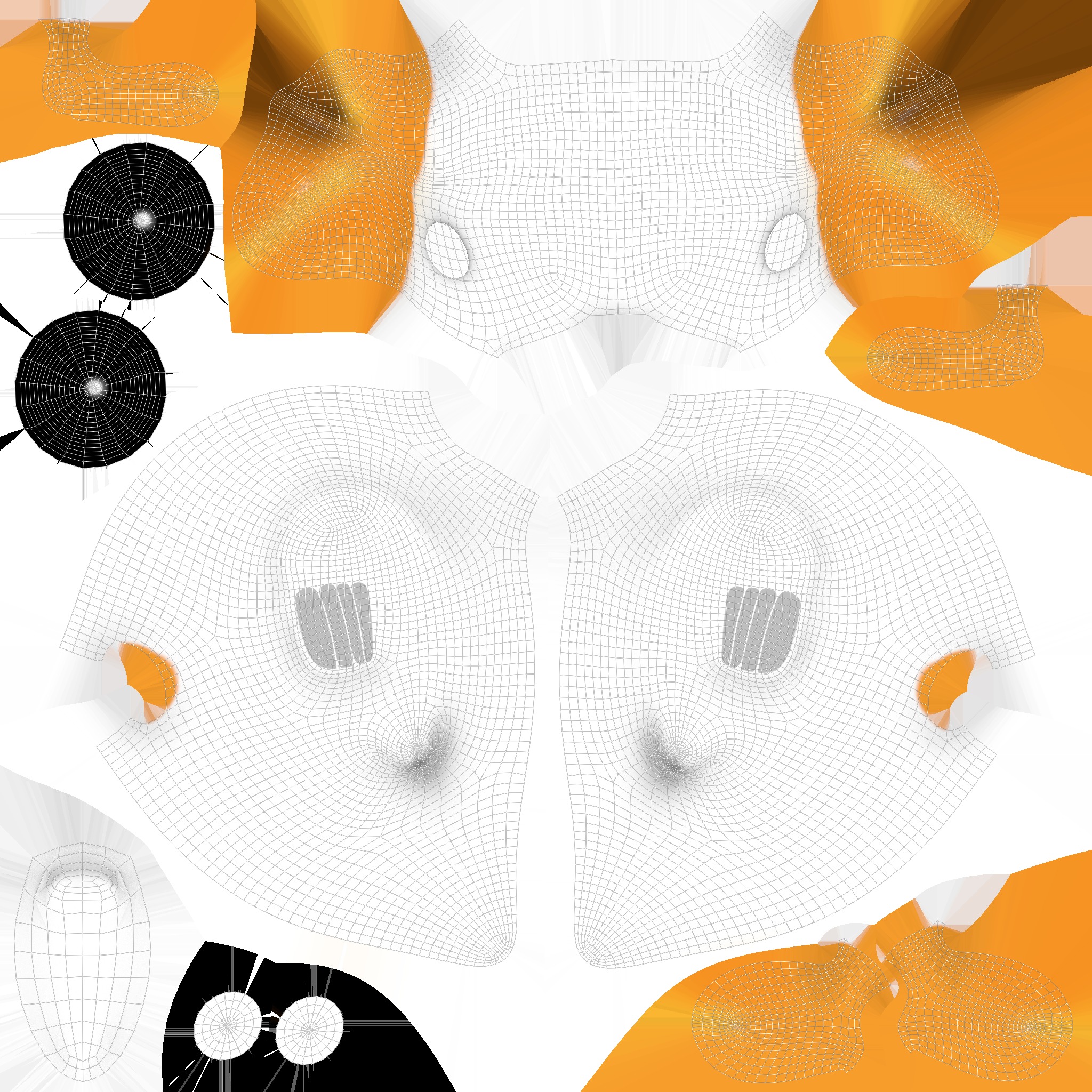 Cartoon Duck Cute 03 Low-poly 3D model_6