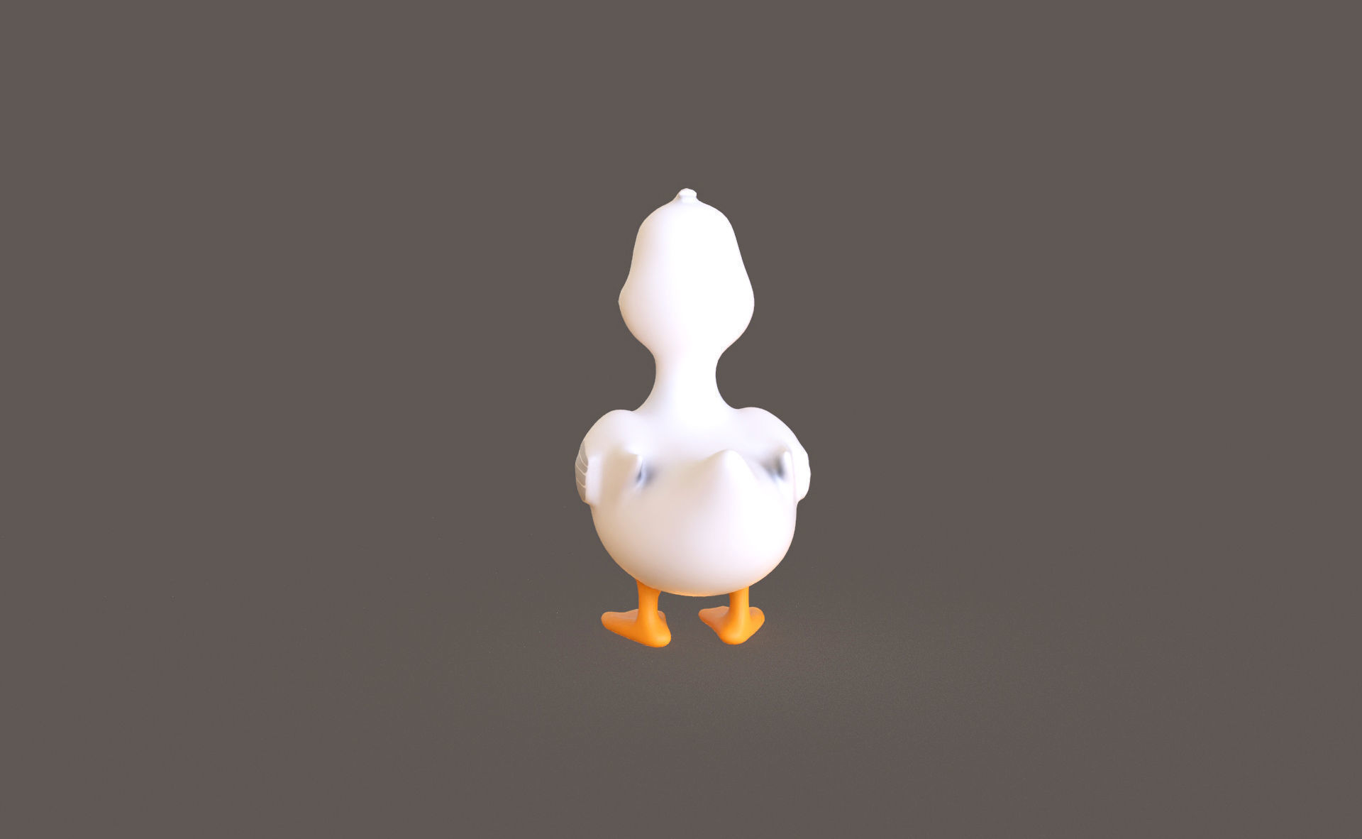 Cartoon Duck Cute 03 Low-poly 3D model_3