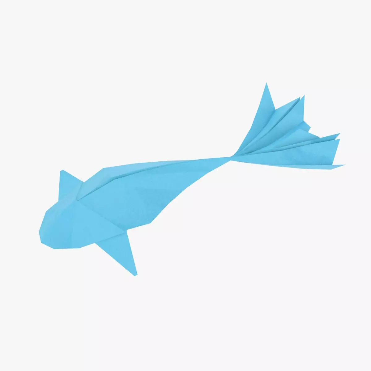 Origami Koi Fish Low-poly 3D model