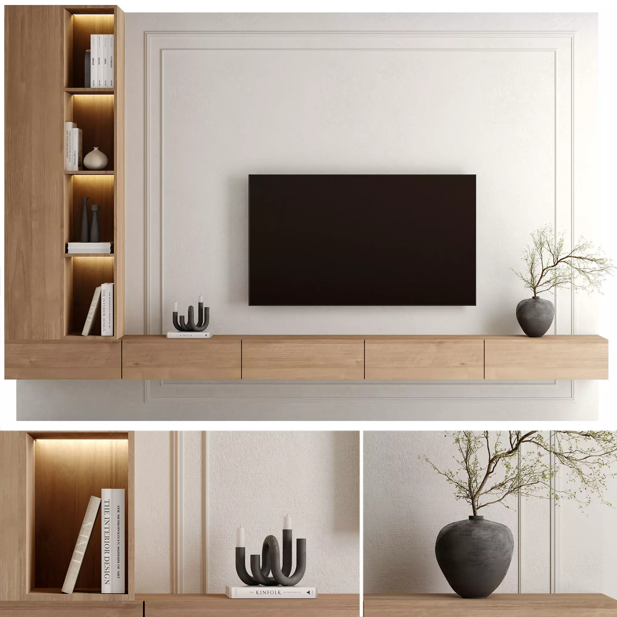 Tv Wall Set 14 3D model_0