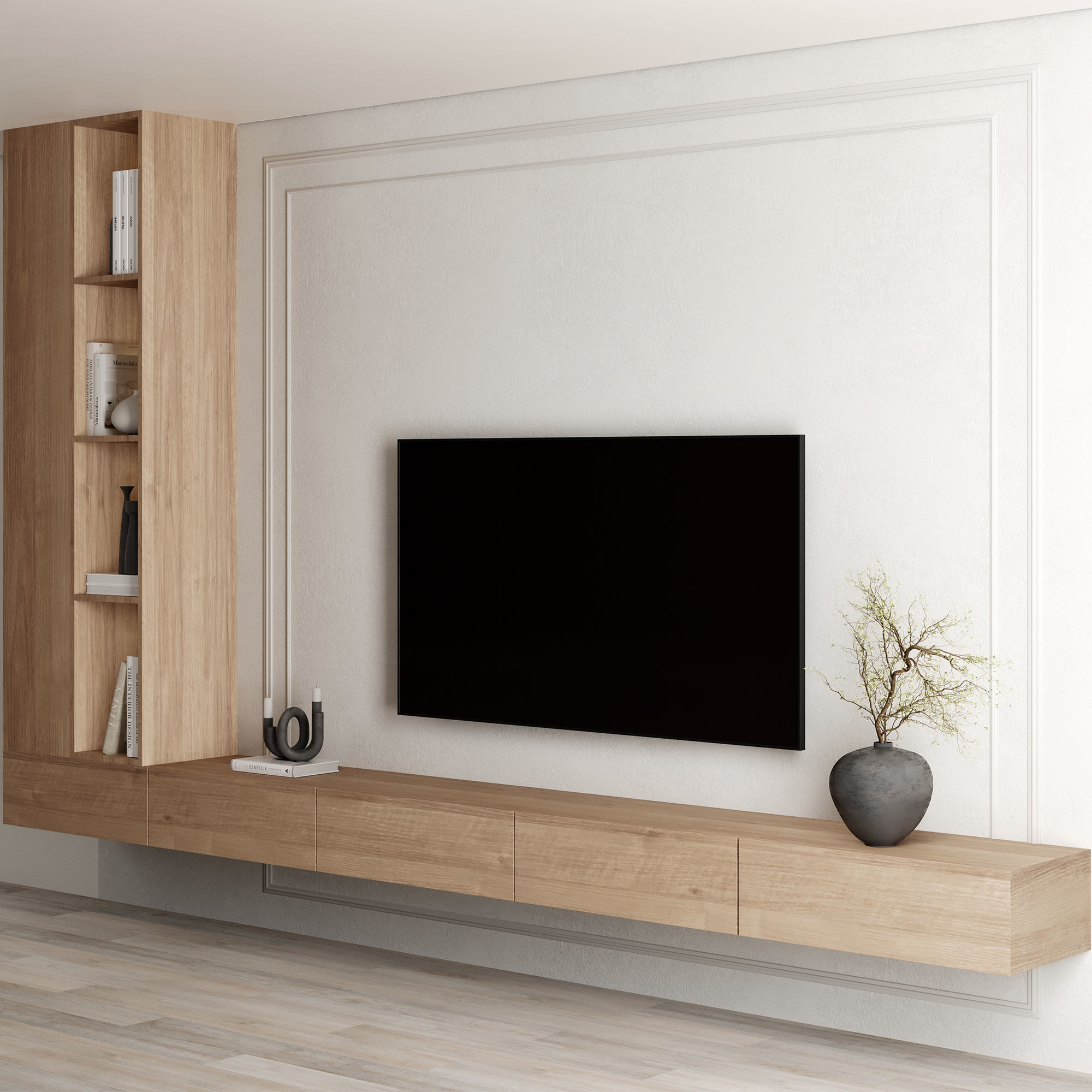 Tv Wall Set 14 3D model_2