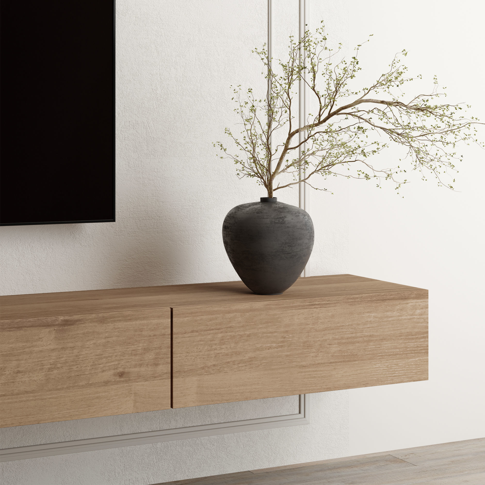 Tv Wall Set 14 3D model_4