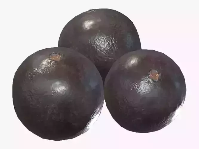 Acai berry Fruit Low Poly 3D model Acai berry Fruit Low Poly 3D model