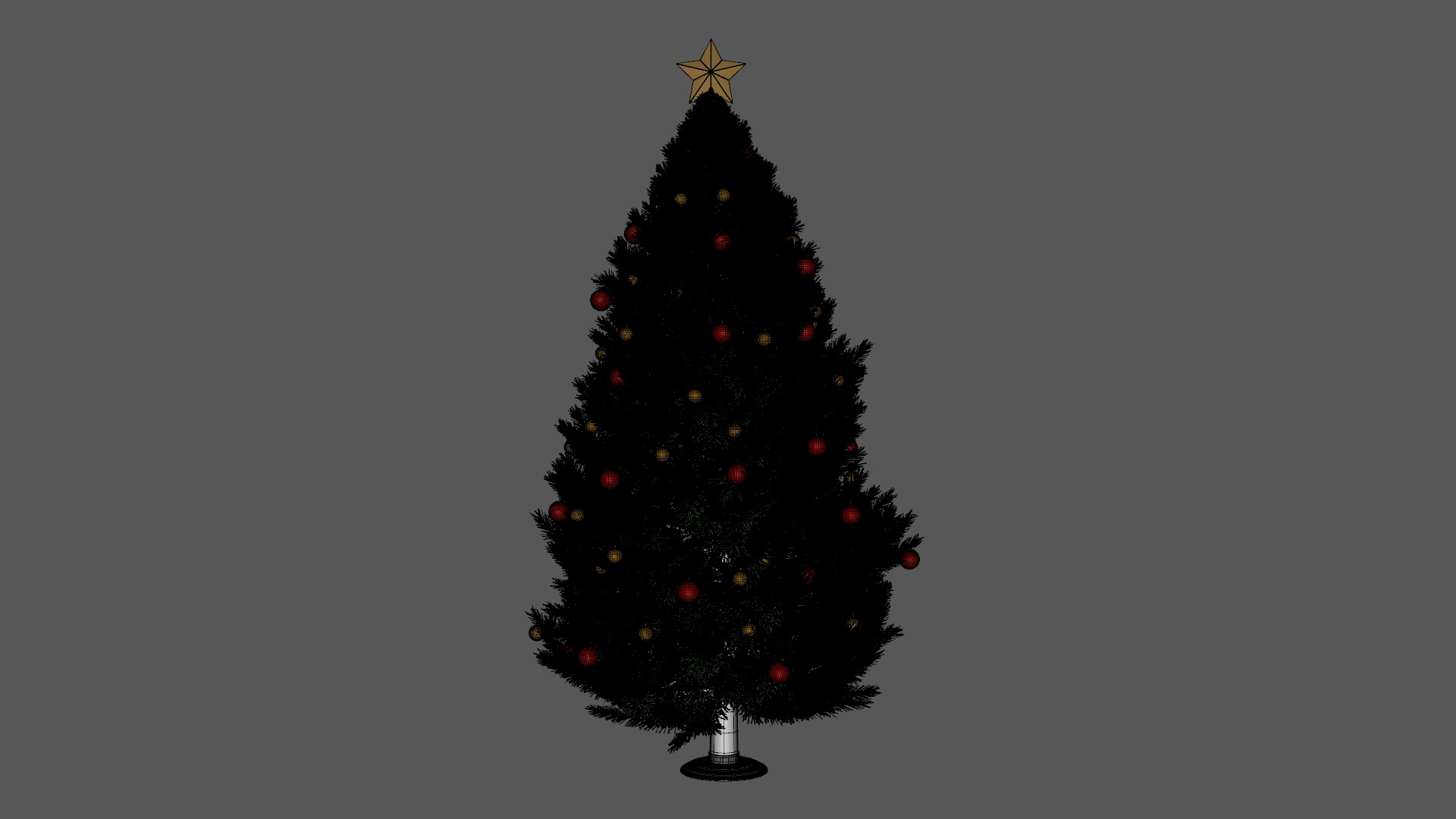 Christmas Tree Low-poly 3D model_10