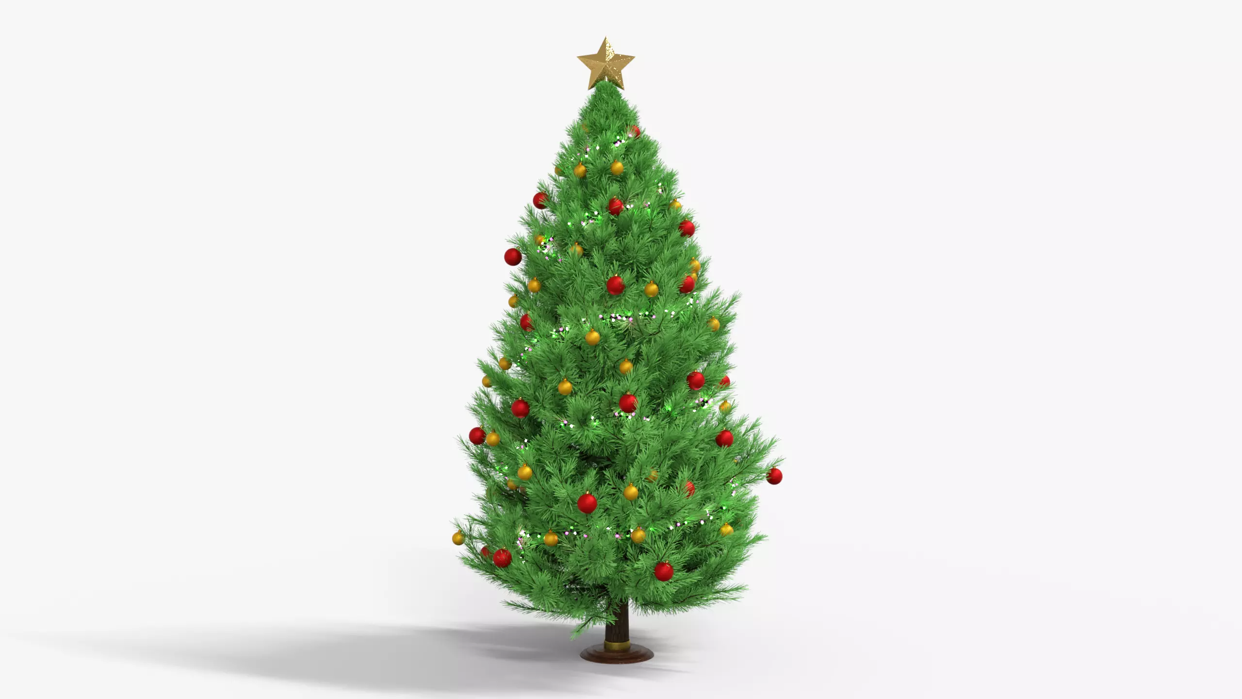Christmas Tree Low-poly 3D model_0