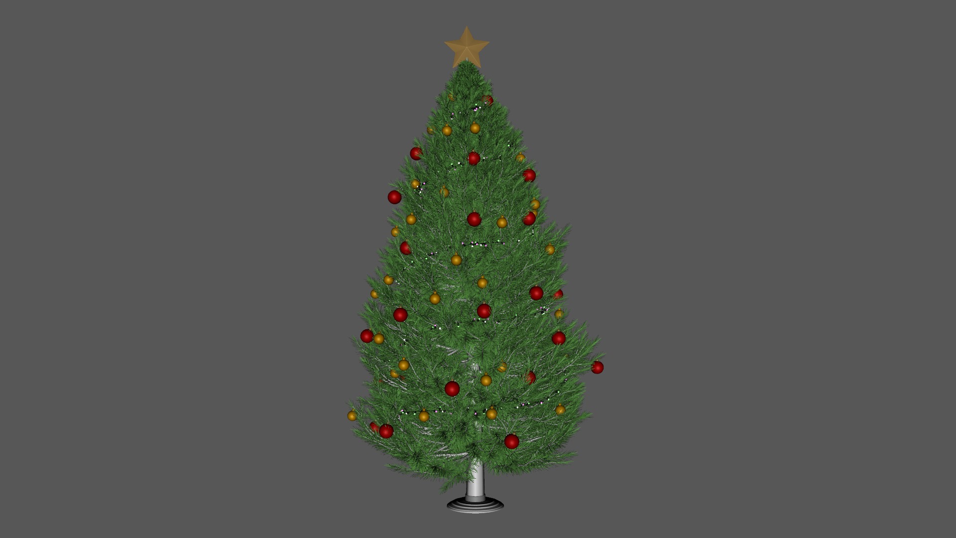 Christmas Tree Low-poly 3D model_11