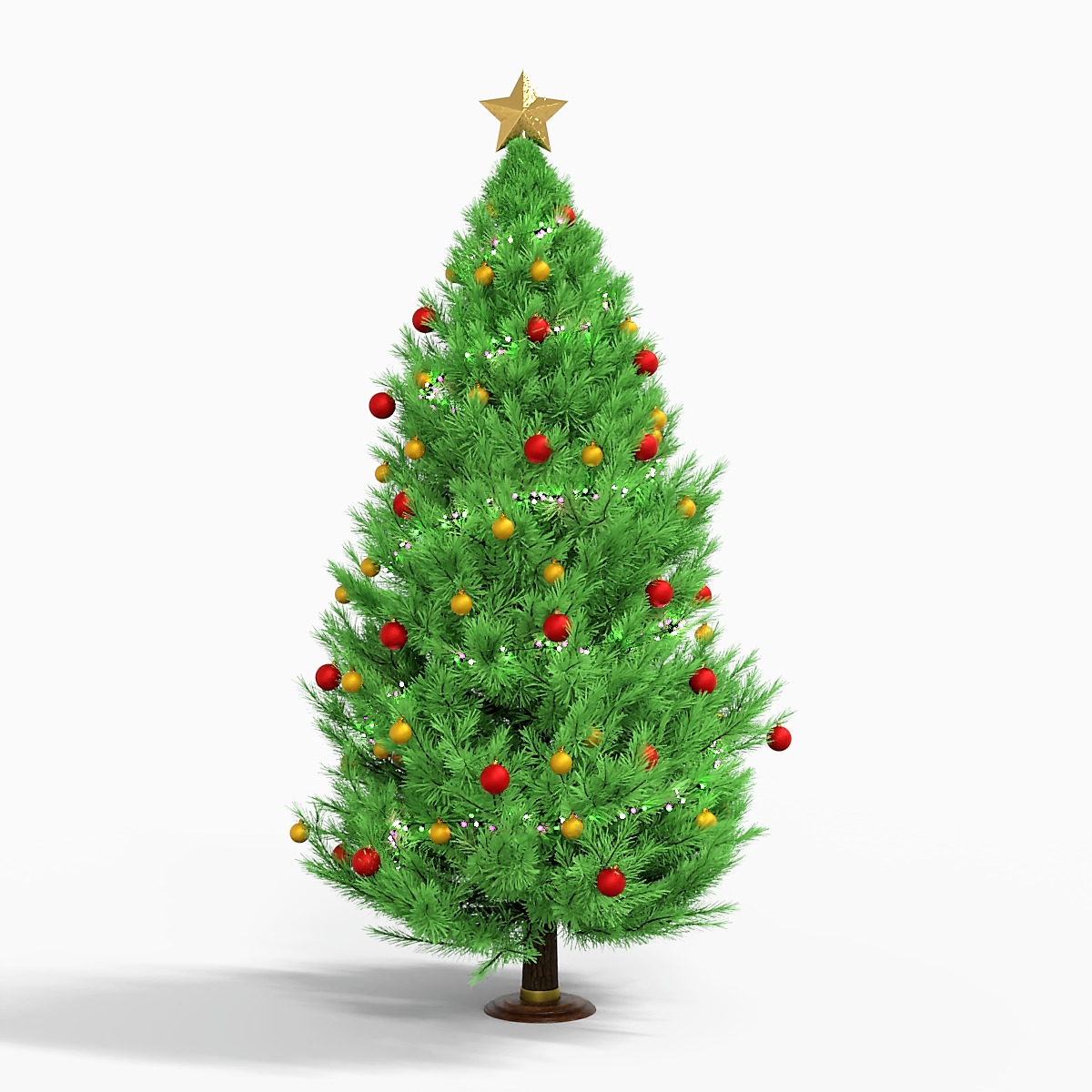 Christmas Tree Low-poly 3D model_8