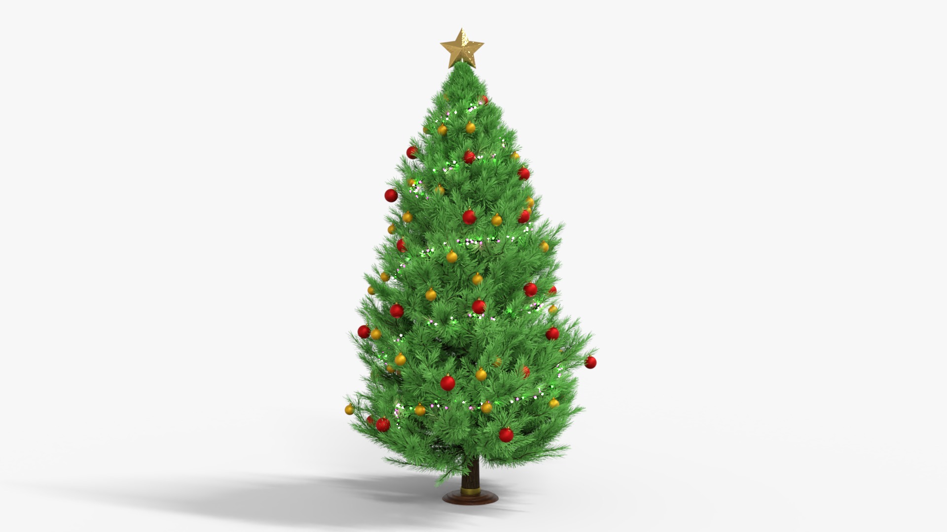 Christmas Tree Low-poly 3D model_1