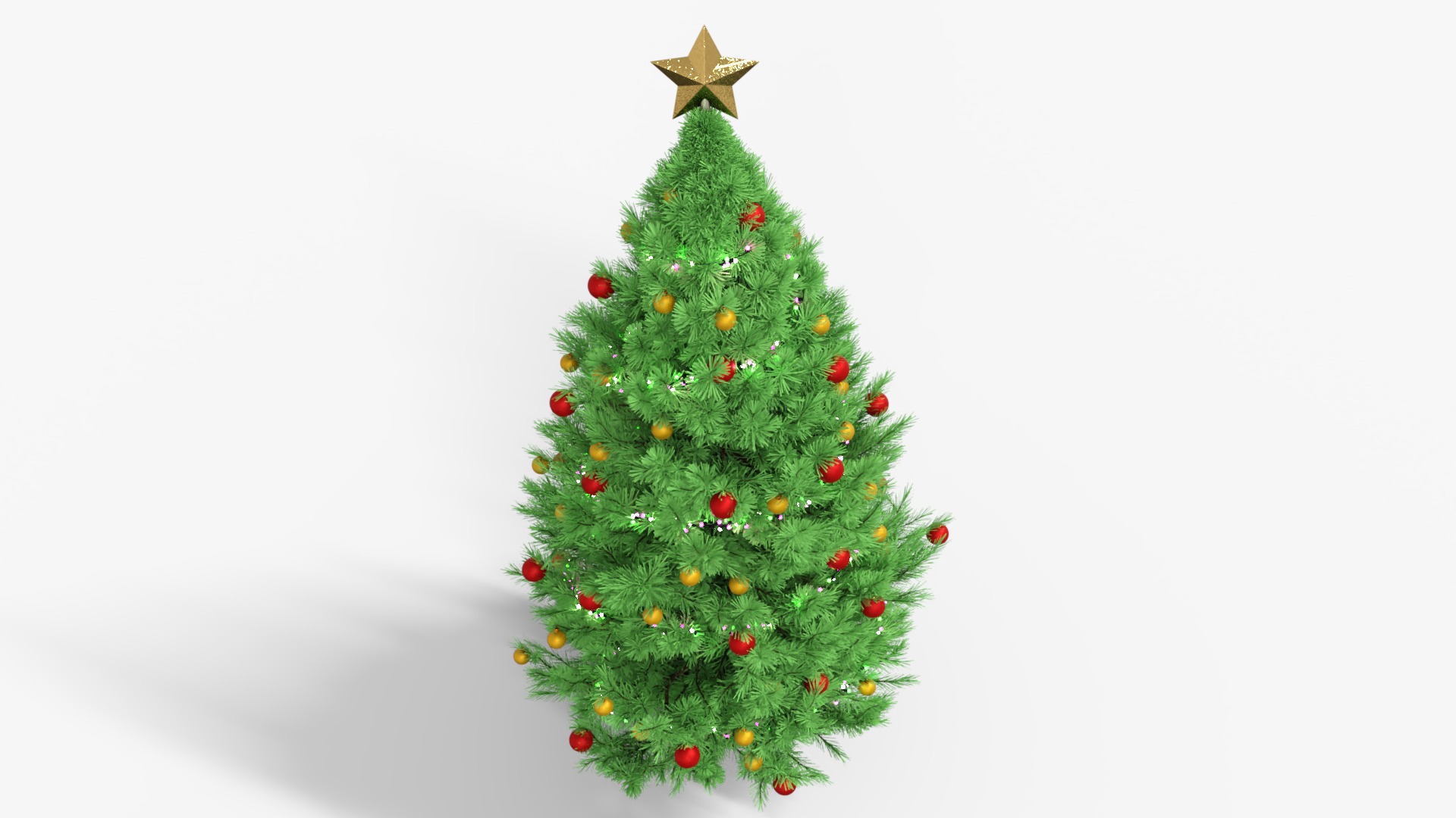 Christmas Tree Low-poly 3D model_2