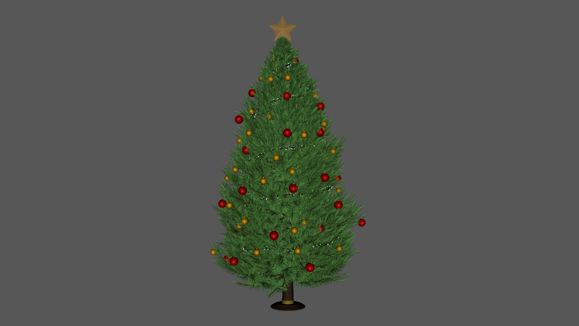 Christmas Tree Low-poly 3D model_13