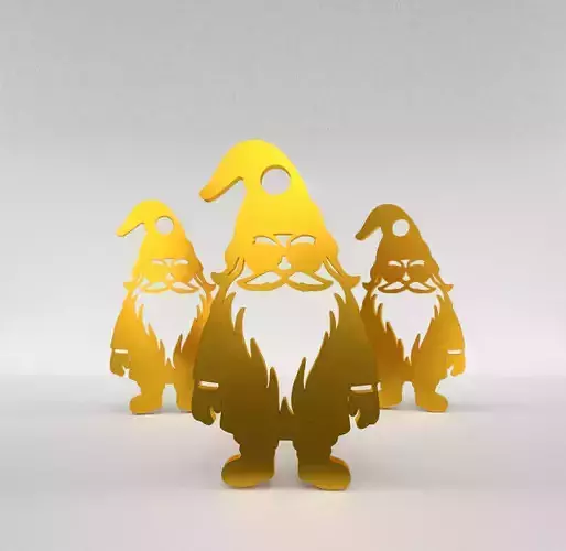 Badass Gnome Pendant 3D print model