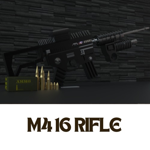 M416 Model and Textures 3D Model Rifle for Military Enthusiasts Free 3D model_3