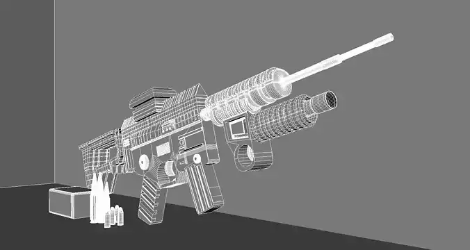 M416 Model and Textures 3D Model Rifle for Military Enthusiasts Free 3D model